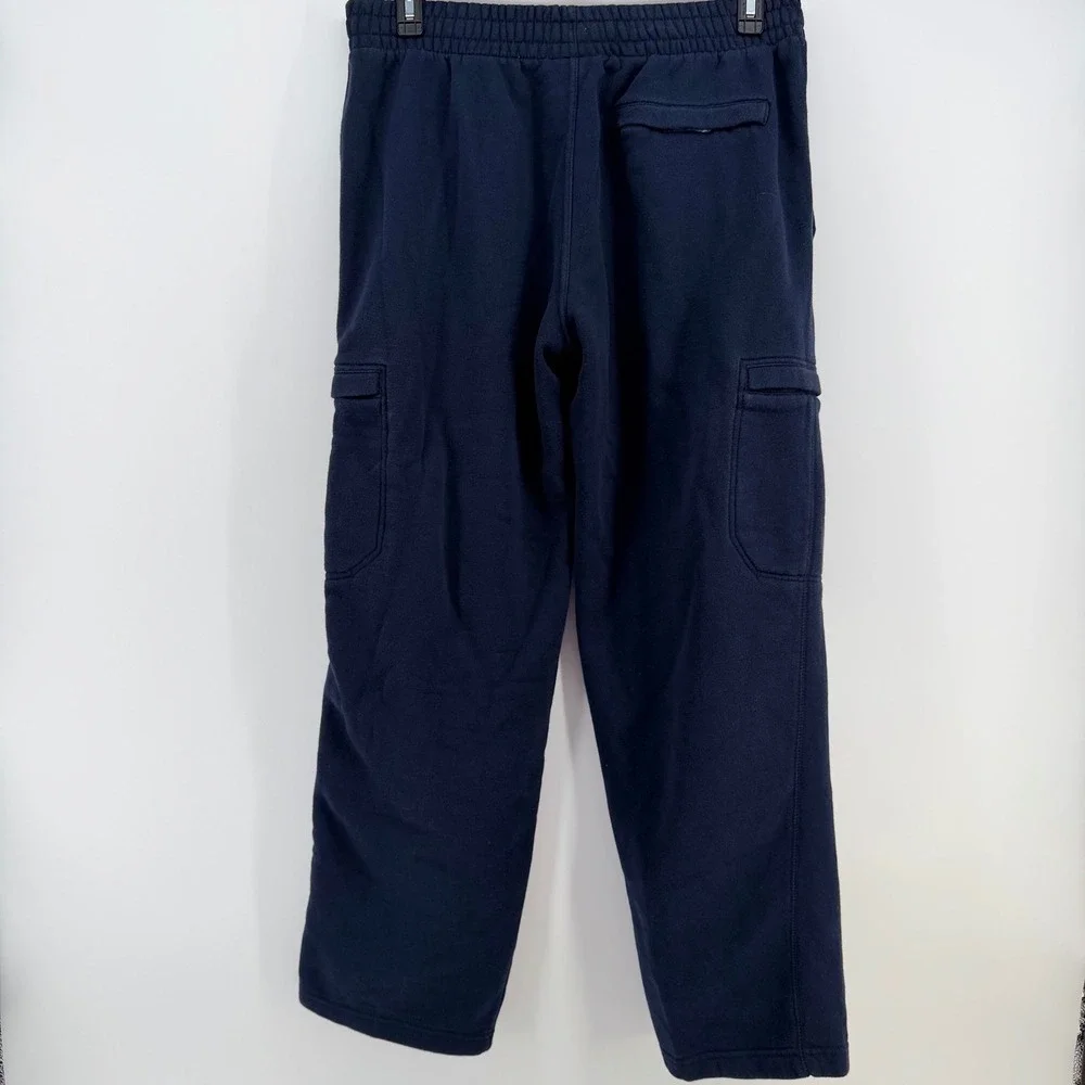 Vintage‎ Y2K Nike Athletic Dept Wide Leg Cargo Sweatpants Navy Mens L EUC